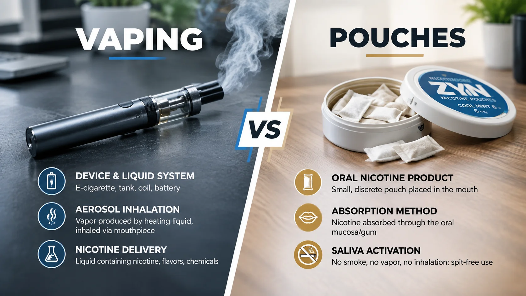 Beginner starter options for nicotine pouches and vaping in the UAE