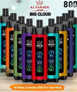 AlFakher 8000 Puffs Crown Bar Pro – Rechargeable Disposable Vape Dubai