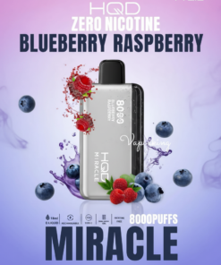 Blueberry Raspberry HQD Miracle 8000 Puffs Zero Nicotine Disposable