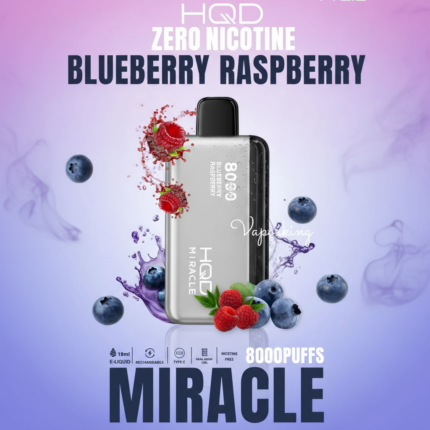 Blueberry Raspberry HQD Miracle 8000 Puffs Zero Nicotine Disposable
