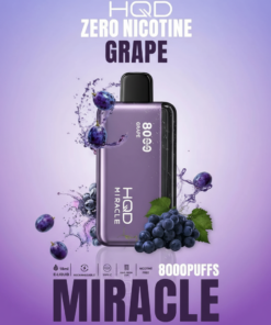 Grape HQD Miracle 8000 Puffs Zero Nicotine Disposable