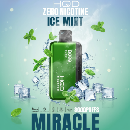 Ice Mint HQD Miracle 8000 Puffs Zero Nicotine Disposable