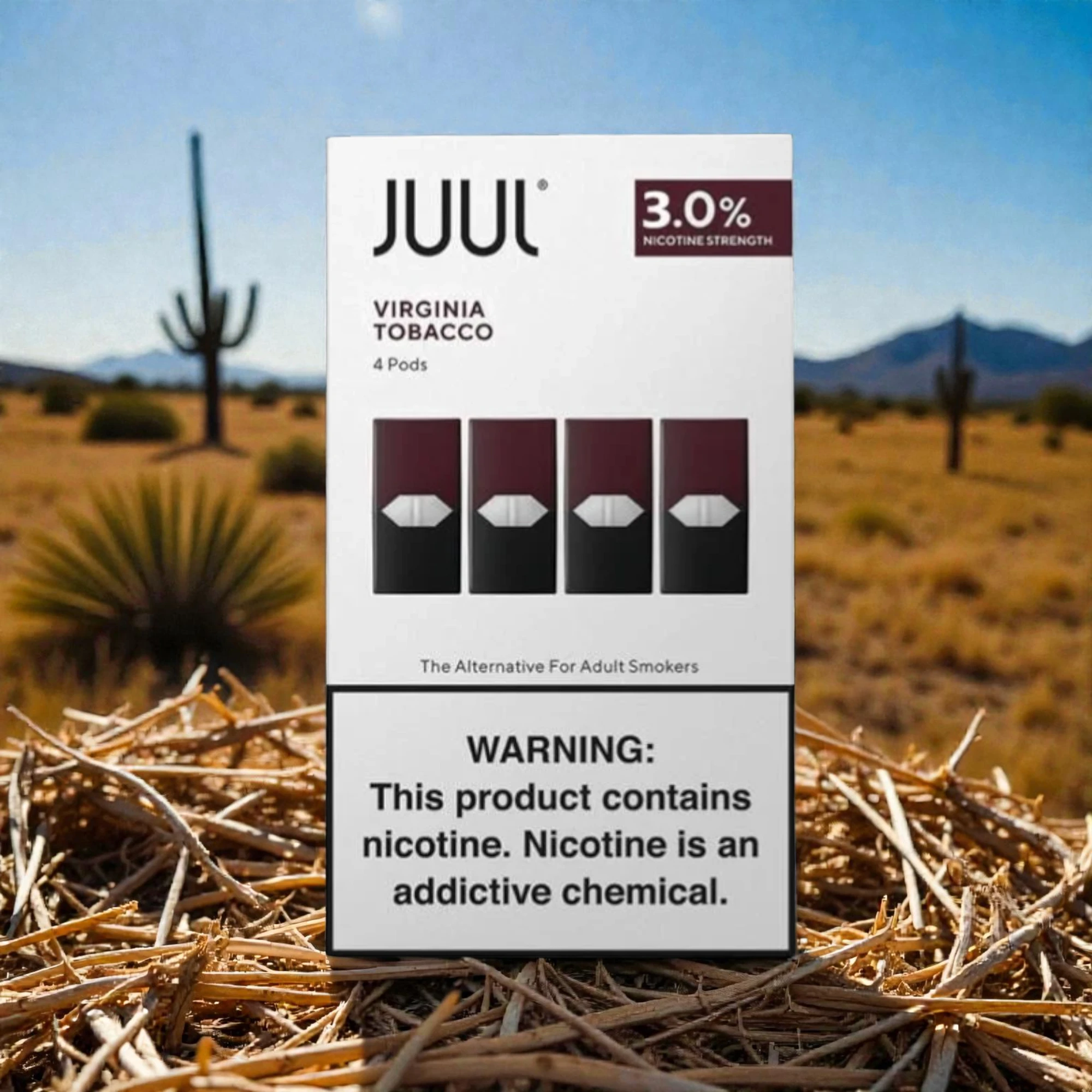 JUUL-VIRGINIA-TOBACCO-3% Virginia Tobacco JUUL Pods 3% nicotine 4-pack Dubai UAE