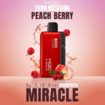 Peach Berry HQD Miracle 8000 Puffs Zero Nicotine Disposable