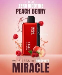 Peach Berry HQD Miracle 8000 Puffs Zero Nicotine Disposable
