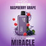 Raspberry Grape HQD Miracle 8000 Puffs Zero Nicotine (0%) Disposable