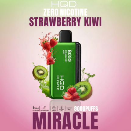 Strawberry Kiwi HQD Miracle 8000 Puffs Zero Nicotine (0%) Disposable