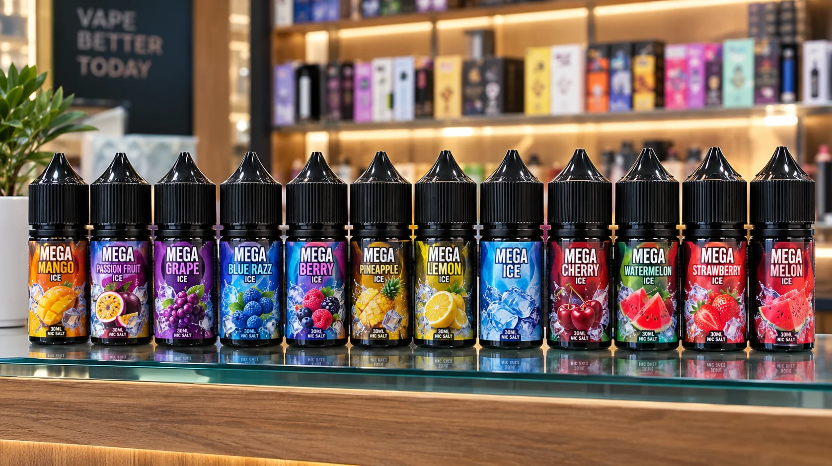 I Love Salts by Mad Hatter flavor range in 25mg and 50mg