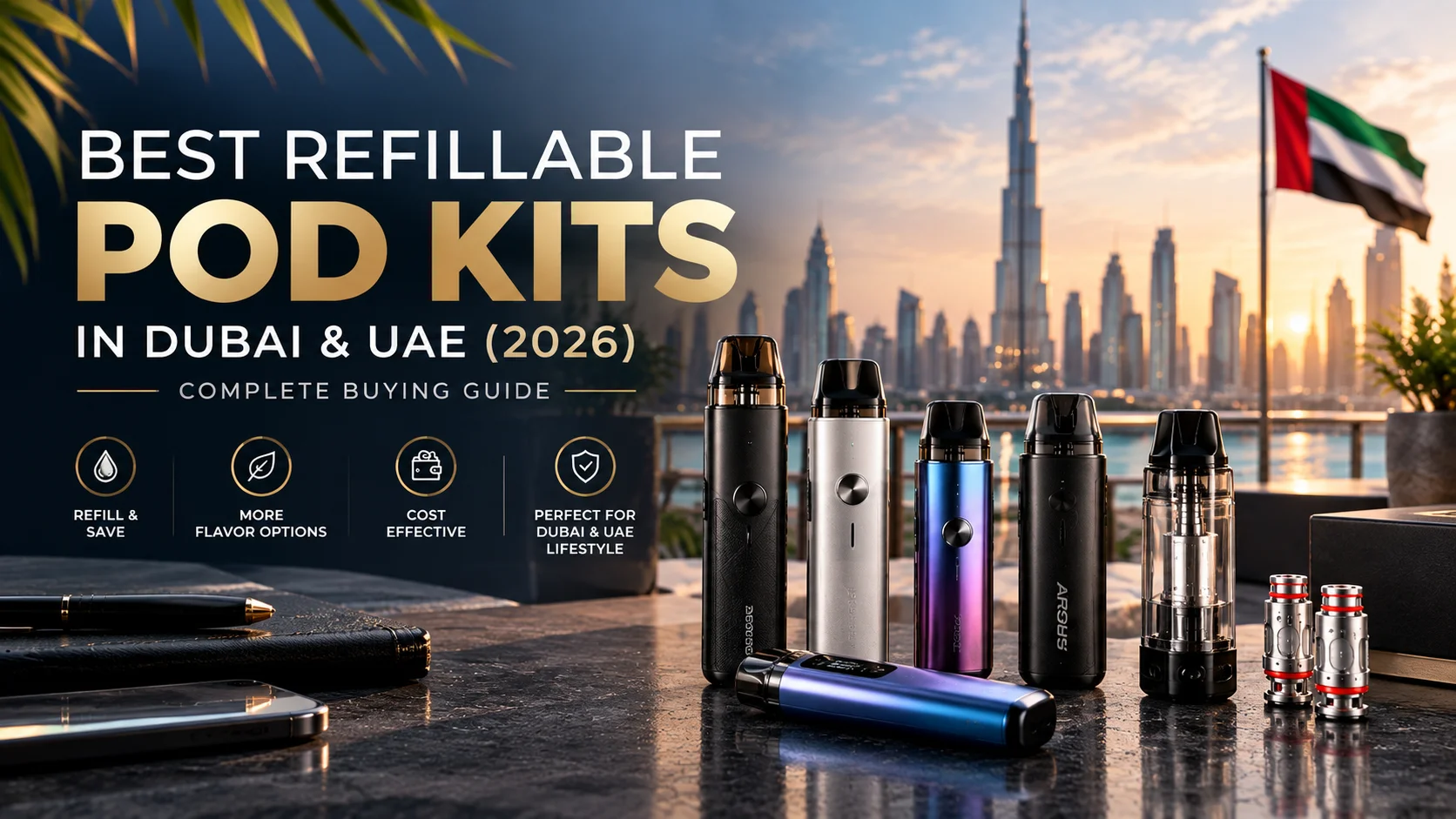 Uwell Caliburn A3 beginner pod kit with replacement pods