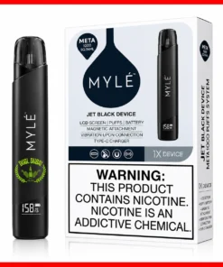 Myle V5 Jet Black Meta Device – Rechargeable Closed Pod System