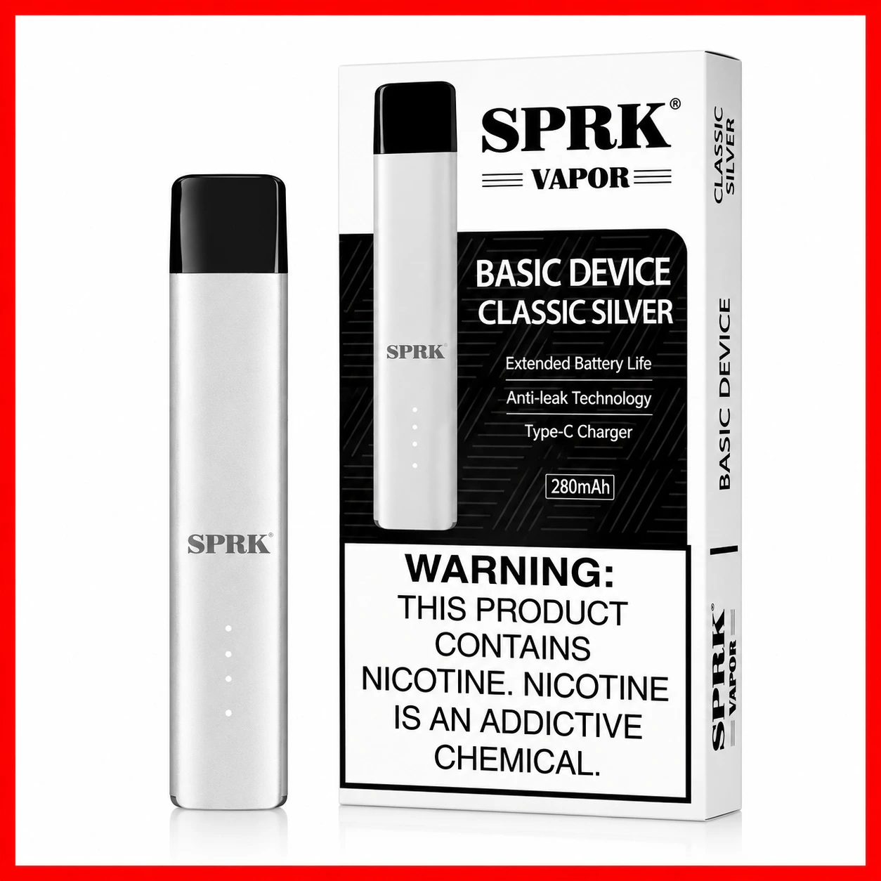 SPRK Vapor Device Classic Silver – Buy Online in Dubai, UAE