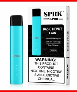 SPRK Vapor Device Cyan – Rechargeable Closed Pod System