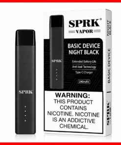 SPRK Vapor Device Night Black – Rechargeable Closed Pod System