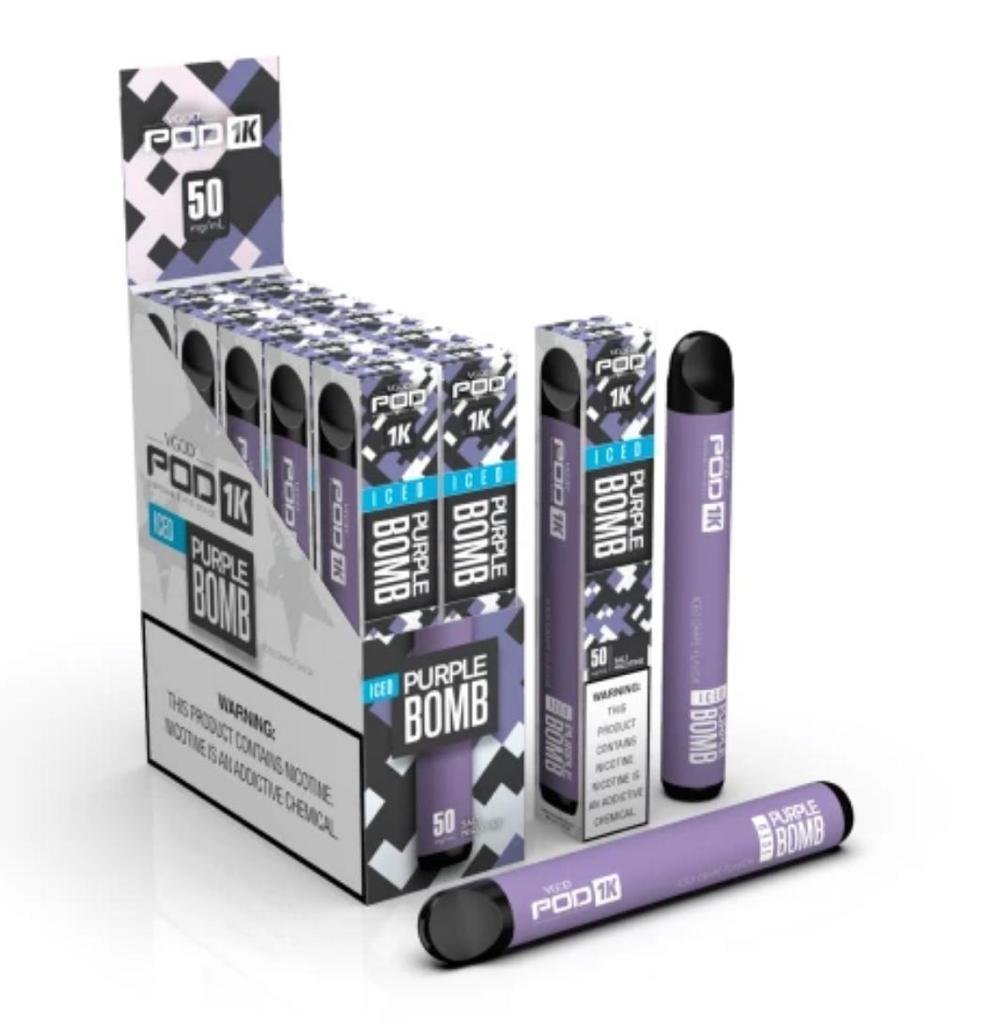 VGOD Pod - Purple Bomb Disposable Device 50mg -1500 Puffs