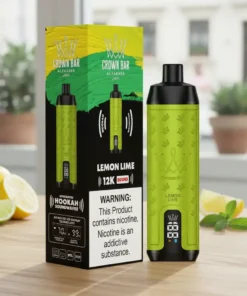 Crown Bar Al Fakher 12000 Puffs – Lemon Lime Disposable Vape