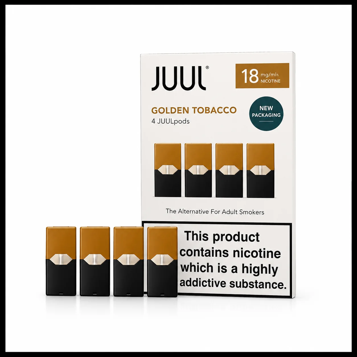 JUUL Golden Tobacco 18mg Pods