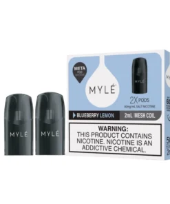 Myle V5 Blueberry Lemon Meta Pods pack of two (2) disposable magnetic
