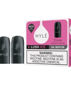 Myle V5 Lush Ice Meta Pods pack of two (2) disposable magnetic