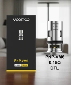 Voopoo PnP VM6 0.15Ω Mesh Coil High Wattage DTL Vape, Massive Vapor, Compatible with Drag & Vinci Devices