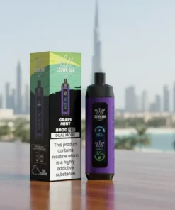 Crown Bar Al Fakher 8000 Puffs – Grape Mint Disposable Vape