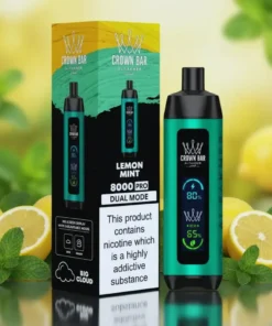 Crown Bar Al Fakher 8000 Puffs – Lemon Mint Disposable Vape