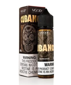 Alternative view of Cubano by VGOD – 60mL (0 mg) Vape Juice – Silver, Brown, and Black Variants