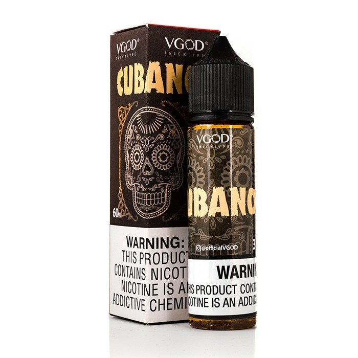 Cubano by VGOD – 60mL (0 mg) Vape Juice – Silver, Brown, and Black Variants - Image 2